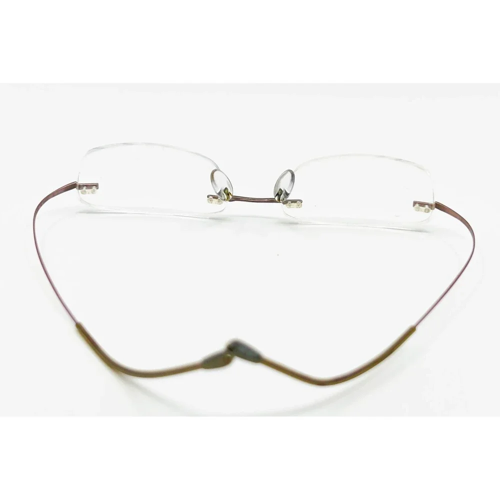 Silhouette Rimless Eyeglasses Mens Purple Titanium Minimalist Frame 45324